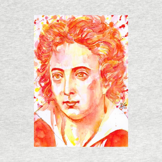 PERCY BYSSHE SHELLEY watercolor portrait by lautir